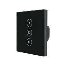 Smart WiFi CSmart WiFi Curtain and Roller Shutter Switch - LED Controllable Wall Switch, Tuya Smart Home Device, Compatible with Alexa & Google Home, Remote & App Control, Adjustable Timer, Wireless Smart Switches for Shutter, 110-240V